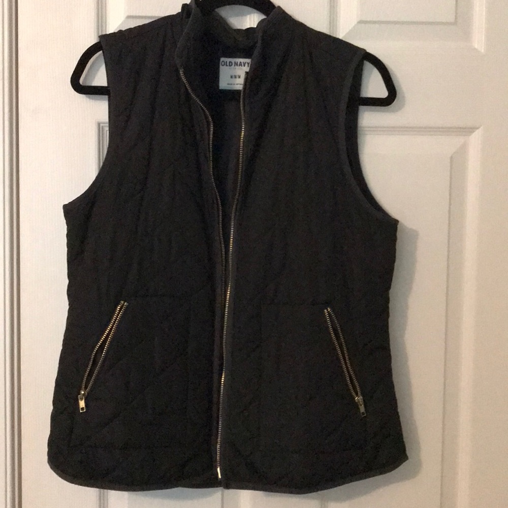 SOLD Black quilted vest